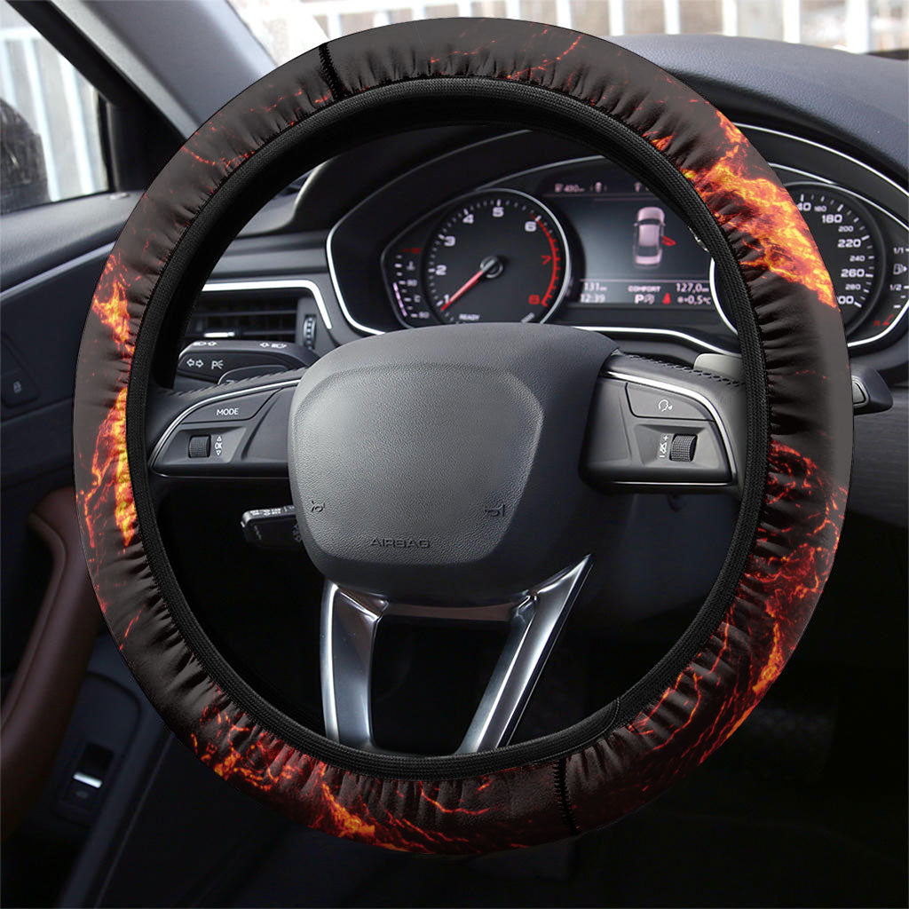 Samoa Siva Afi Dance Fireknife Steering Wheel Cover Polynesian Heritage Fire Dance