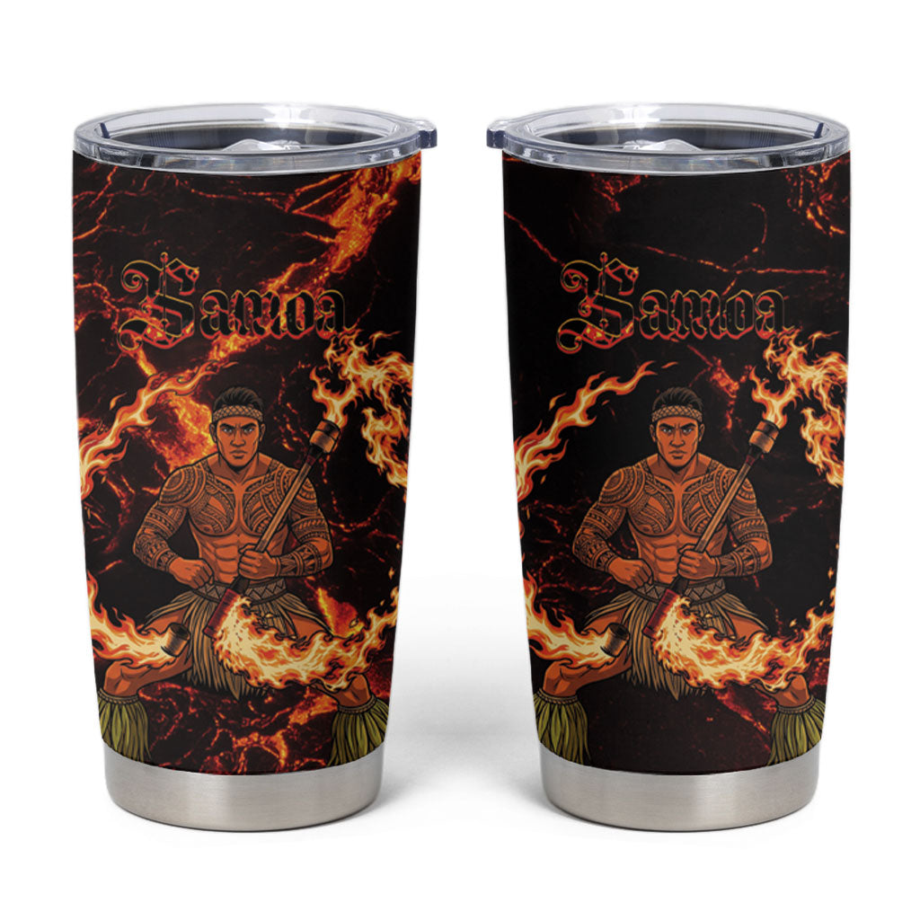 Samoa Siva Afi Dance Fireknife Tumbler Cup Polynesian Heritage Fire Dance