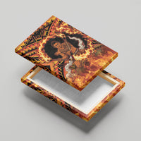 Samoa Siva Afi Dance Fireknife Canvas Wall Art Samoan Tribal Motif Dancing in the Fire