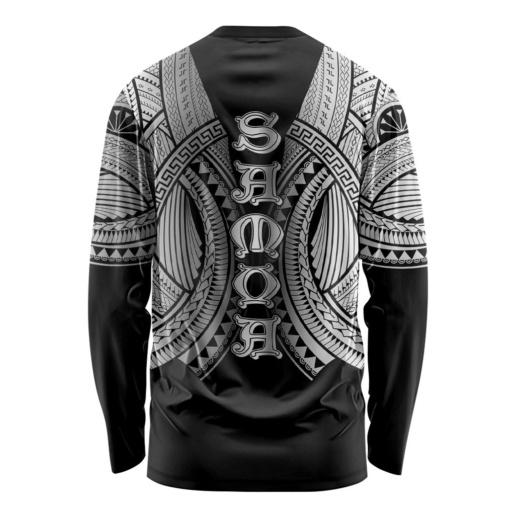 Samoan Ula Nifo Afi Tribal Long Sleeve Shirt Polynesian Pattern
