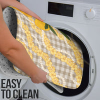 Maku'e Hawaiian Mango Palaka Bathroom Set Aloha Hibiscus Pikake Lei