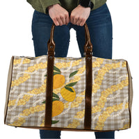 Maku'e Hawaiian Mango Palaka Travel Bag Aloha Hibiscus Pikake Lei