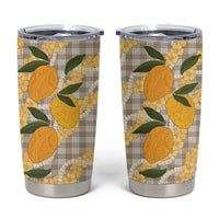 Maku'e Hawaiian Mango Palaka Tumbler Cup Aloha Hibiscus Pikake Lei
