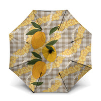 Maku'e Hawaiian Mango Palaka Umbrella Aloha Hibiscus Pikake Lei