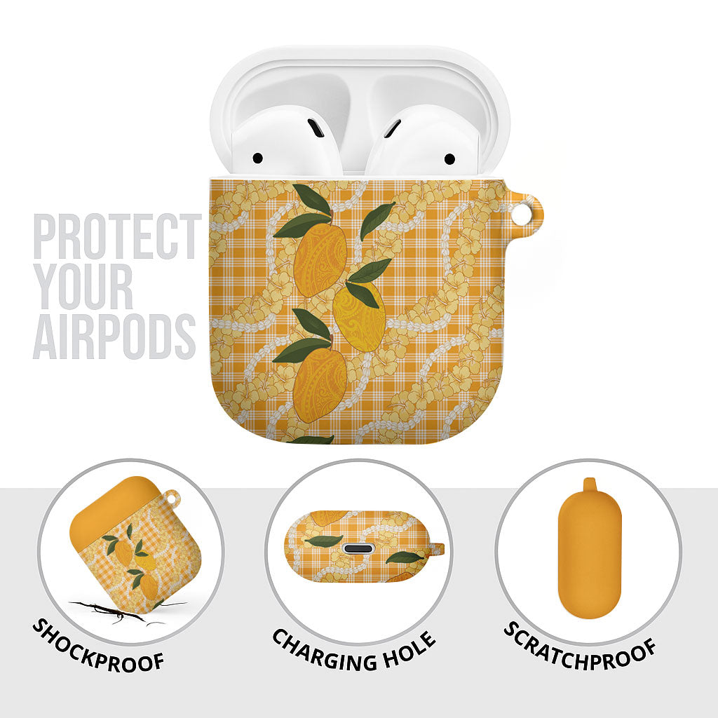 Alani Hawaiian Mango Palaka AirPods Case Aloha Hibiscus Pikake Lei