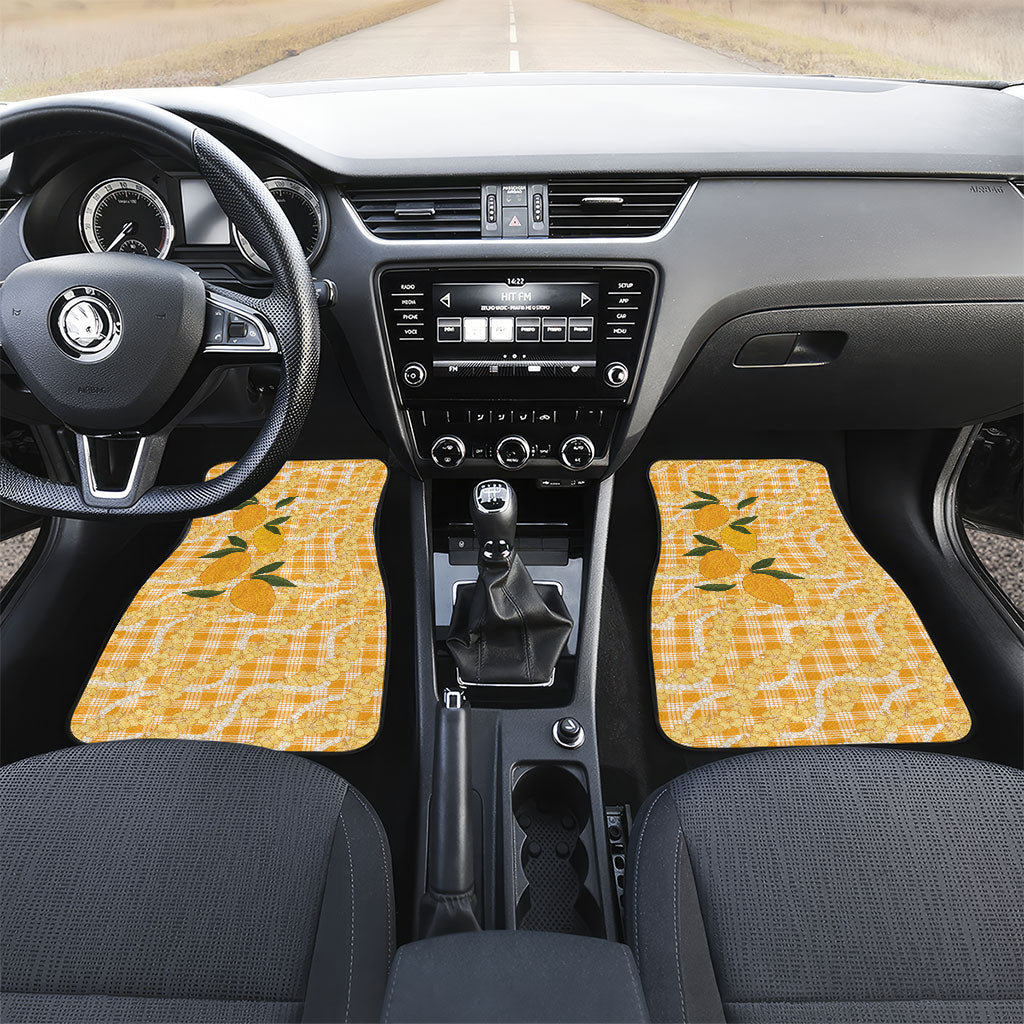 Alani Hawaiian Mango Palaka Car Mats Aloha Hibiscus Pikake Lei