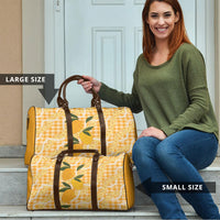 Alani Hawaiian Mango Palaka Travel Bag Aloha Hibiscus Pikake Lei