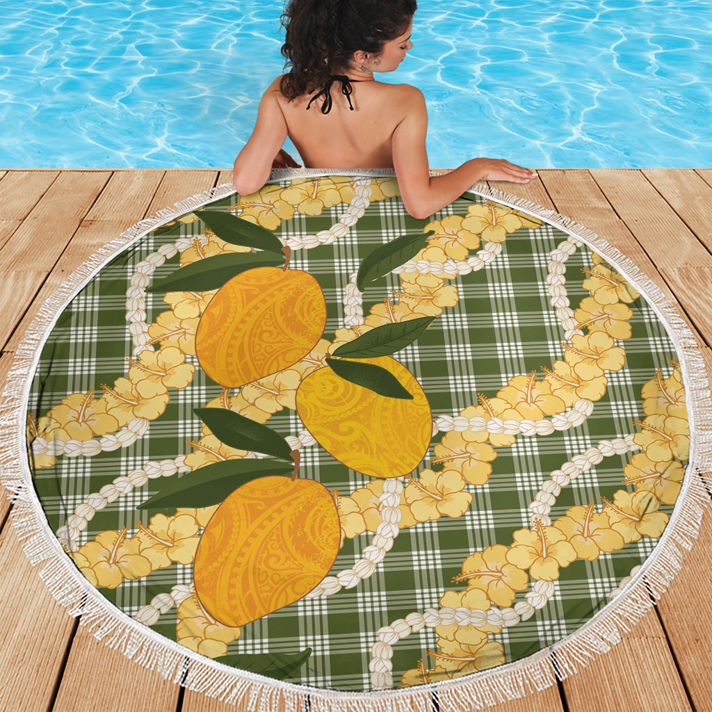 Uliuli Ahiahia Hawaiian Mango Palaka Beach Blanket Aloha Hibiscus Pikake Lei