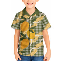 Uliuli Ahiahia Hawaiian Mango Palaka Hawaiian Shirt Aloha Hibiscus Pikake Lei