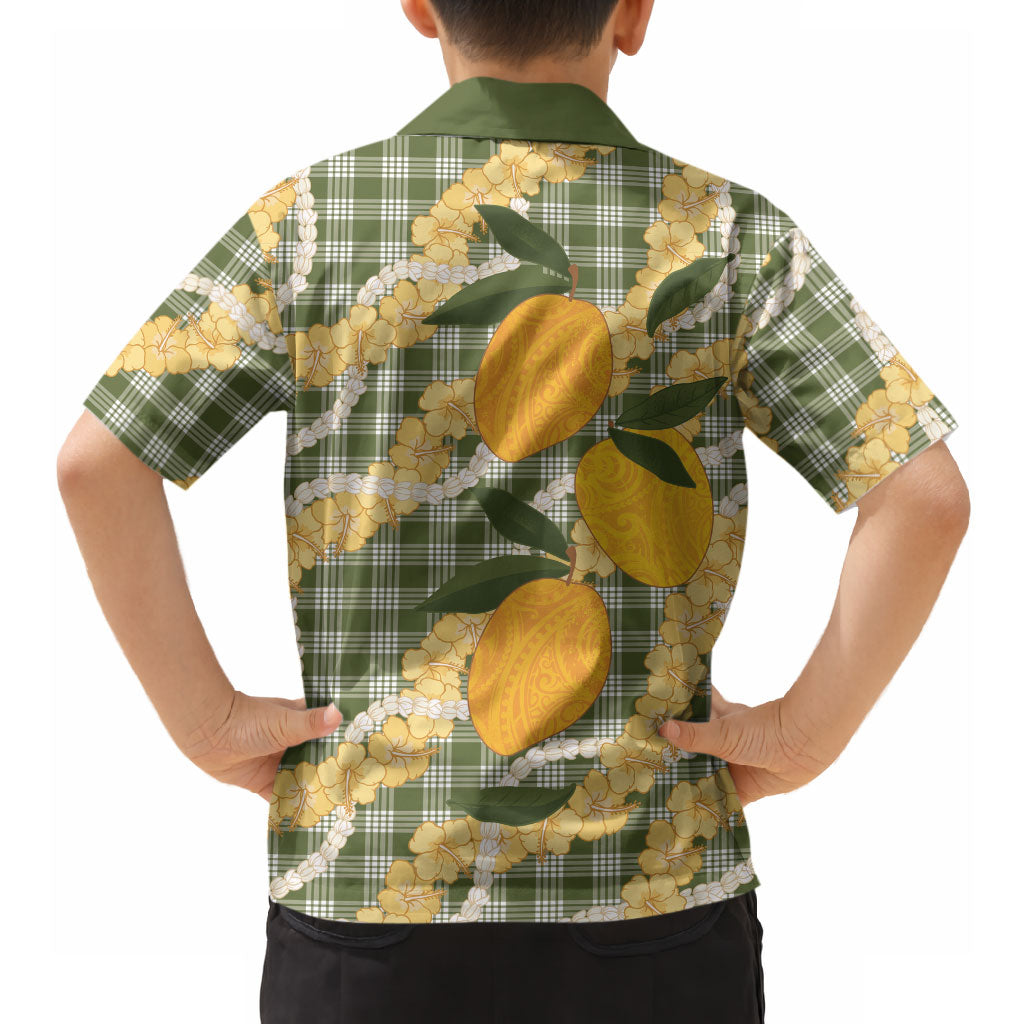 Uliuli Ahiahia Hawaiian Mango Palaka Hawaiian Shirt Aloha Hibiscus Pikake Lei