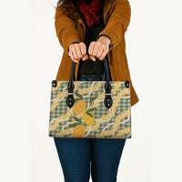 Uliuli Ahiahia Hawaiian Mango Palaka Leather Bag Aloha Hibiscus Pikake Lei