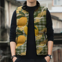 Uliuli Ahiahia Hawaiian Mango Palaka Sleeveless Puffer Jacket Aloha Hibiscus Pikake Lei