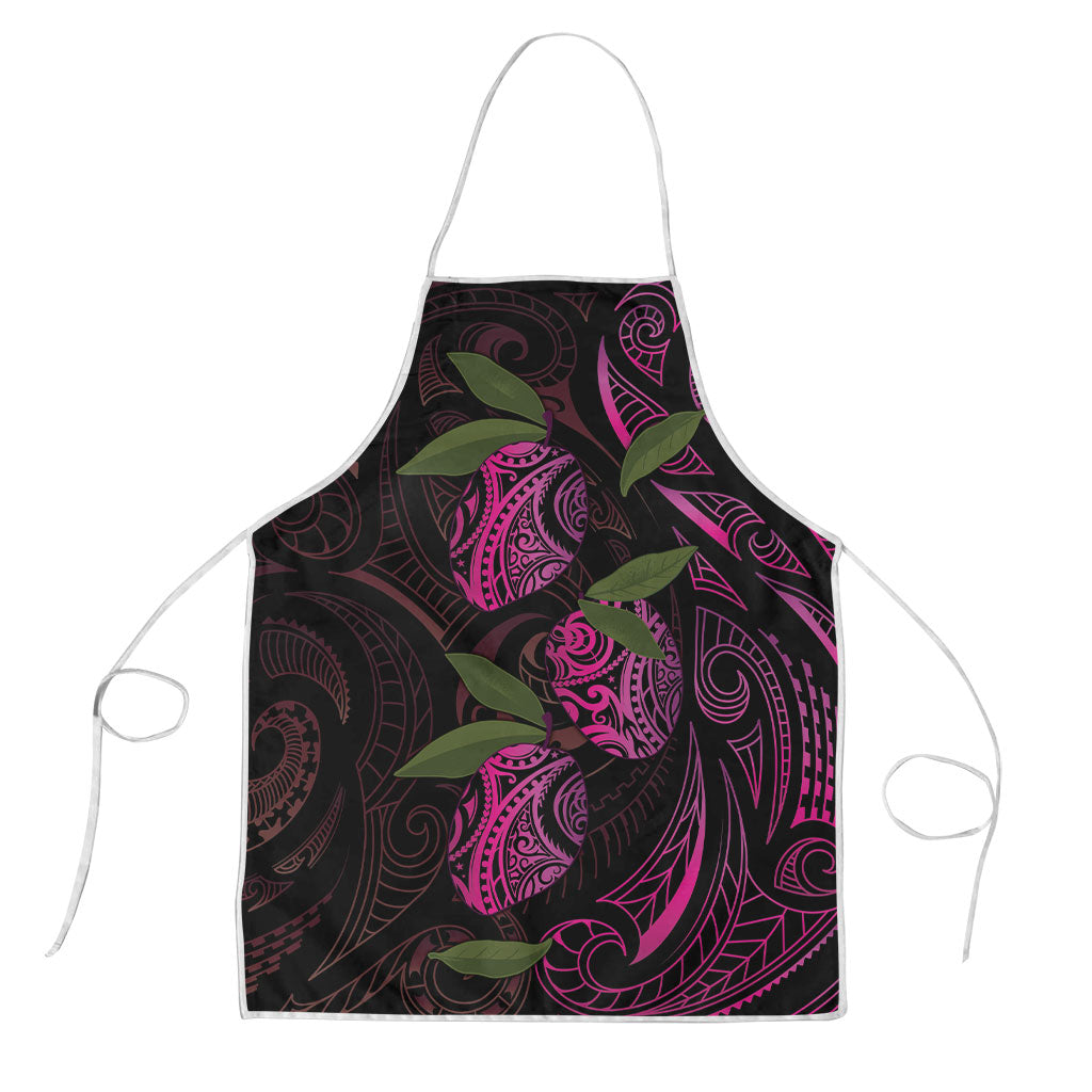 Hawaiian Mango Tribal Tattoo Apron Pink Pacific Traditional Pattern