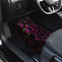 Hawaiian Mango Tribal Tattoo Car Mats Pink Pacific Traditional Pattern