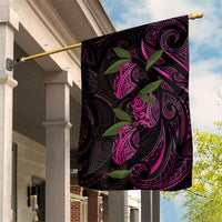 Hawaiian Mango Tribal Tattoo Garden Flag Pink Pacific Traditional Pattern