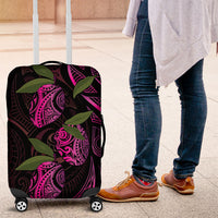 Hawaiian Mango Tribal Tattoo Luggage Cover Pink Pacific Traditional Pattern