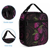Hawaiian Mango Tribal Tattoo Lunch Bag Pink Pacific Traditional Pattern LT9 - Polynesian Pride