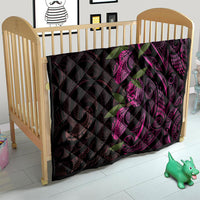 Hawaiian Mango Tribal Tattoo Quilt Pink Pacific Traditional Pattern