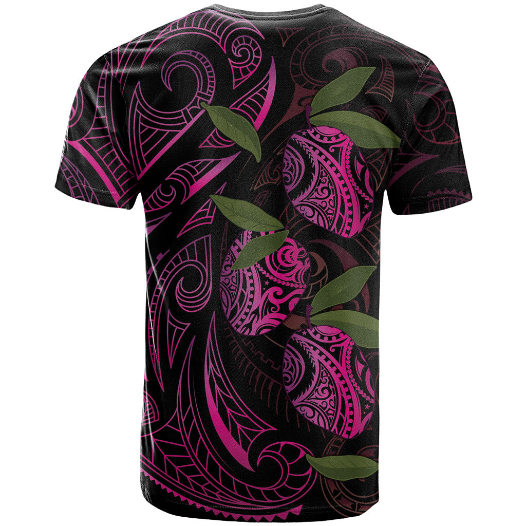 Hawaiian Mango Tribal Tattoo T Shirt Pink Pacific Traditional Pattern
