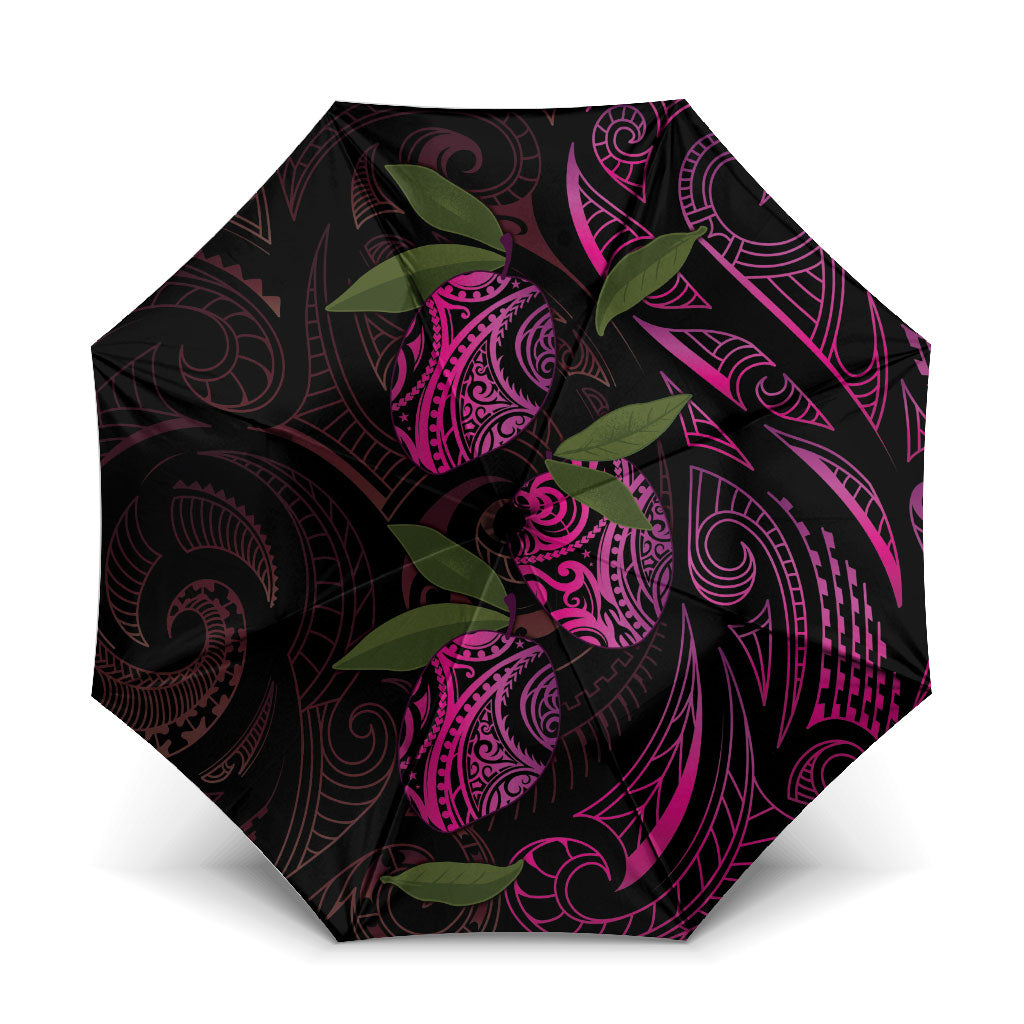 Hawaiian Mango Tribal Tattoo Umbrella Pink Pacific Traditional Pattern