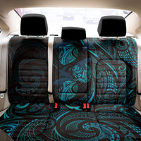 Hawaiian Mango Tribal Tattoo Back Car Seat Cover Teal Pacific Traditional Pattern