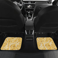Hawaiian Mango Ukulele Car Mats Retro Yellow Hibiscus Pikake Lei