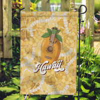 Hawaiian Mango Ukulele Garden Flag Retro Yellow Hibiscus Pikake Lei