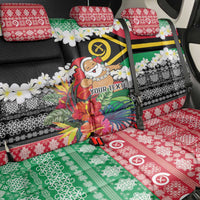 Personalised Vanuatu Joyeux Noel Back Car Seat Cover Proud To Be a Ni-Van Sand Drawing Art - Polynesian Pride