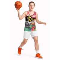 Personalised Vanuatu Joyeux Noel Basketball Jersey Proud To Be a Ni-Van Sand Drawing Art LT9 - Polynesian Pride