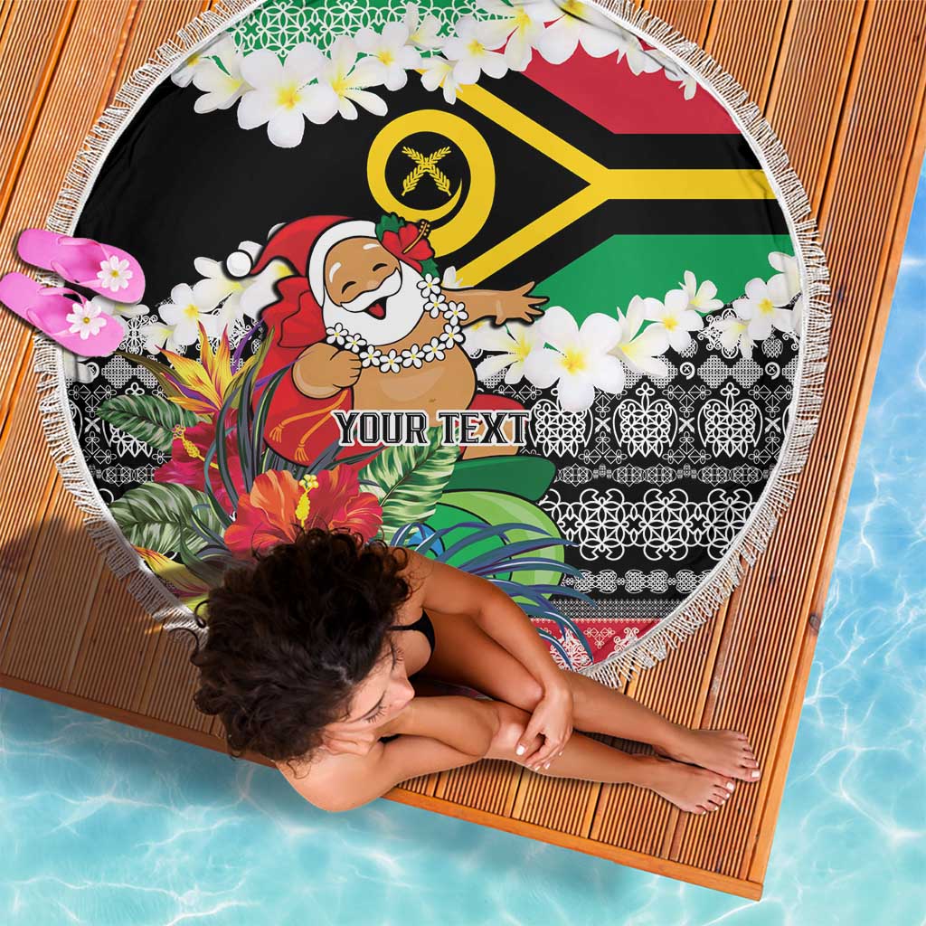 Personalised Vanuatu Joyeux Noel Beach Blanket Proud To Be a Ni-Van Sand Drawing Art LT9 - Polynesian Pride