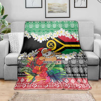 Personalised Vanuatu Joyeux Noel Blanket Proud To Be a Ni-Van Sand Drawing Art - Polynesian Pride