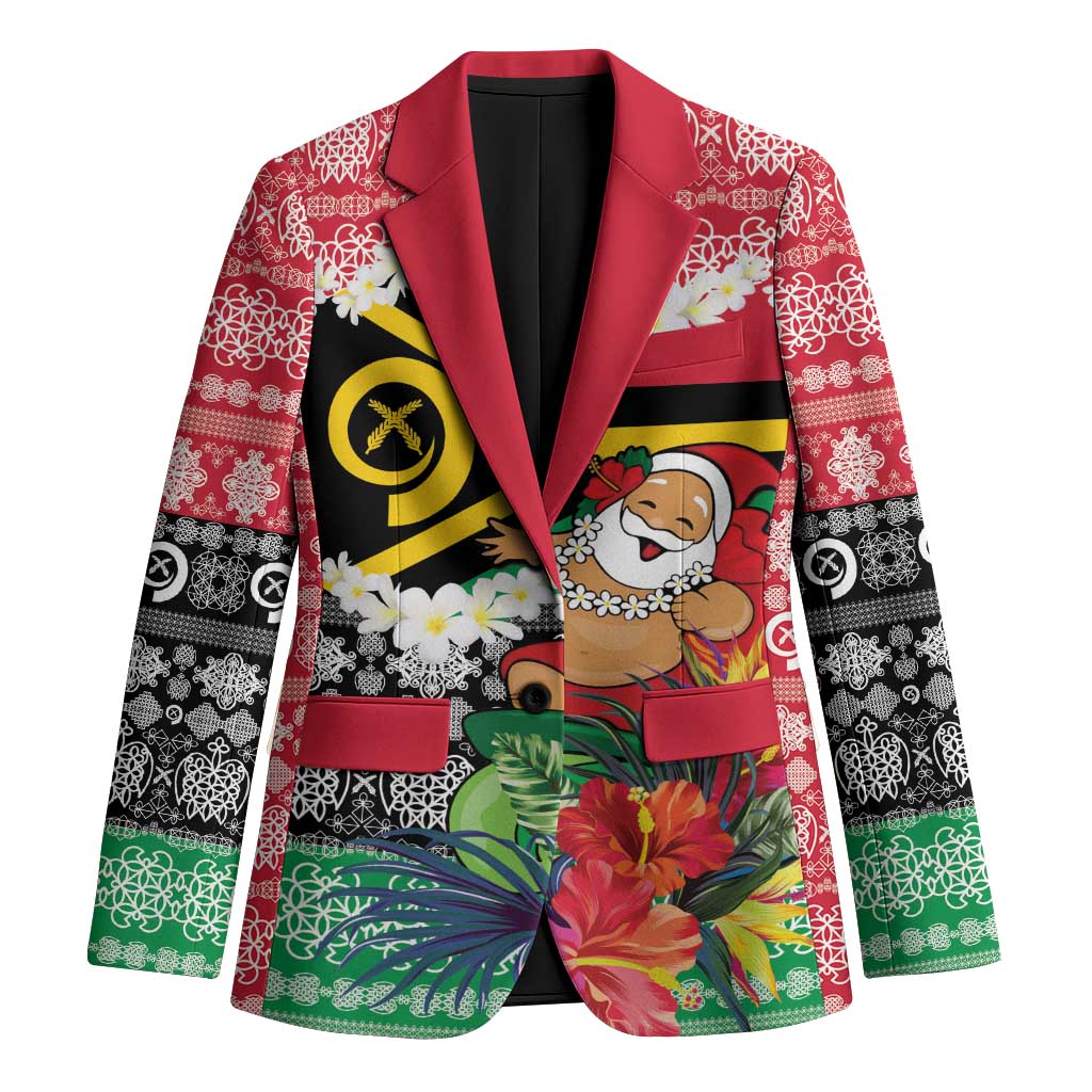 Personalised Vanuatu Joyeux Noel Blazer Proud To Be a Ni-Van Sand Drawing Art LT9 Unisex Red - Polynesian Pride