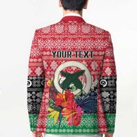 Personalised Vanuatu Joyeux Noel Blazer Proud To Be a Ni-Van Sand Drawing Art LT9 - Polynesian Pride
