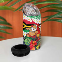 Personalised Vanuatu Joyeux Noel 4 in 1 Can Cooler Tumbler Proud To Be a Ni-Van Sand Drawing Art LT9 - Polynesian Pride