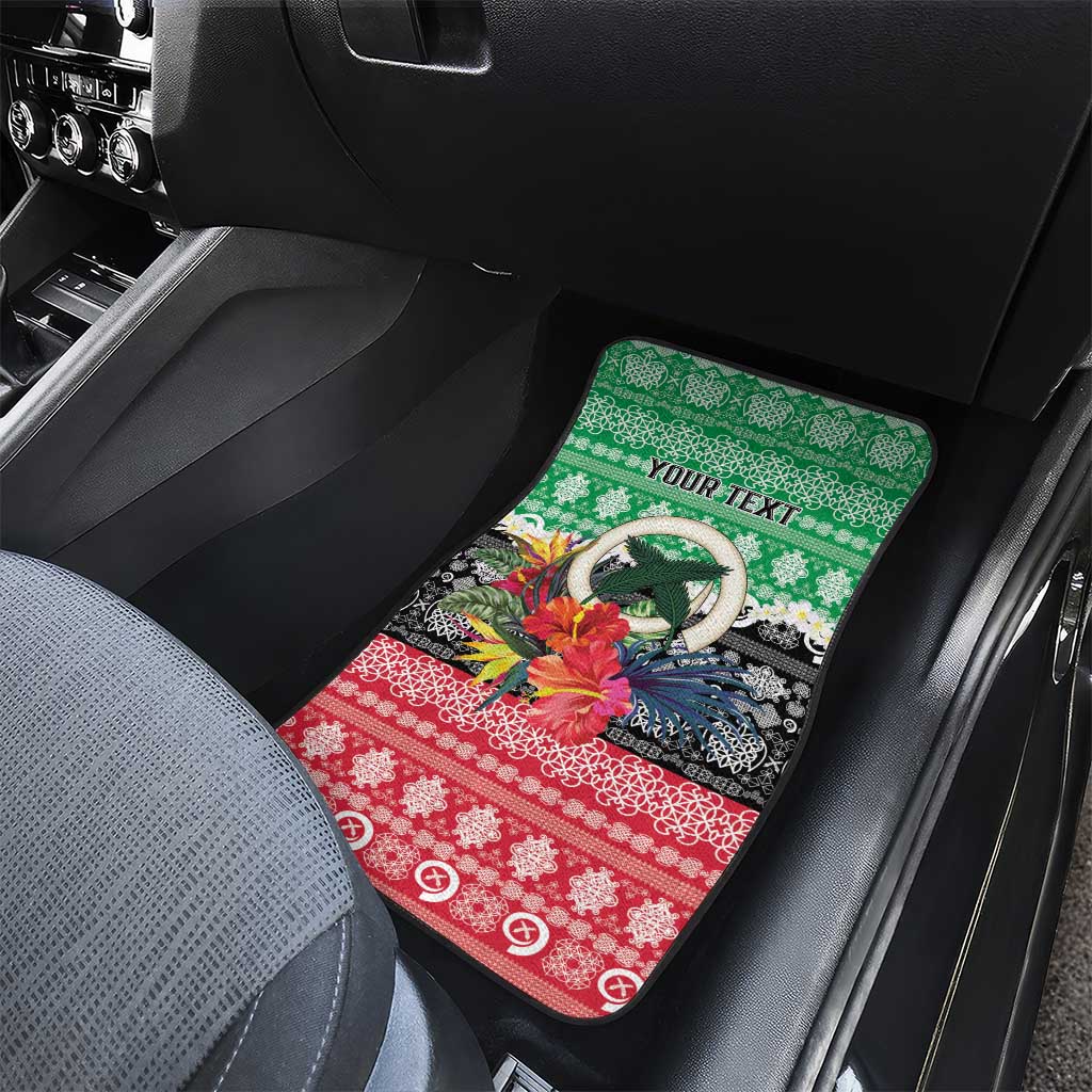 Personalised Vanuatu Joyeux Noel Car Mats Proud To Be a Ni-Van Sand Drawing Art LT9 - Polynesian Pride