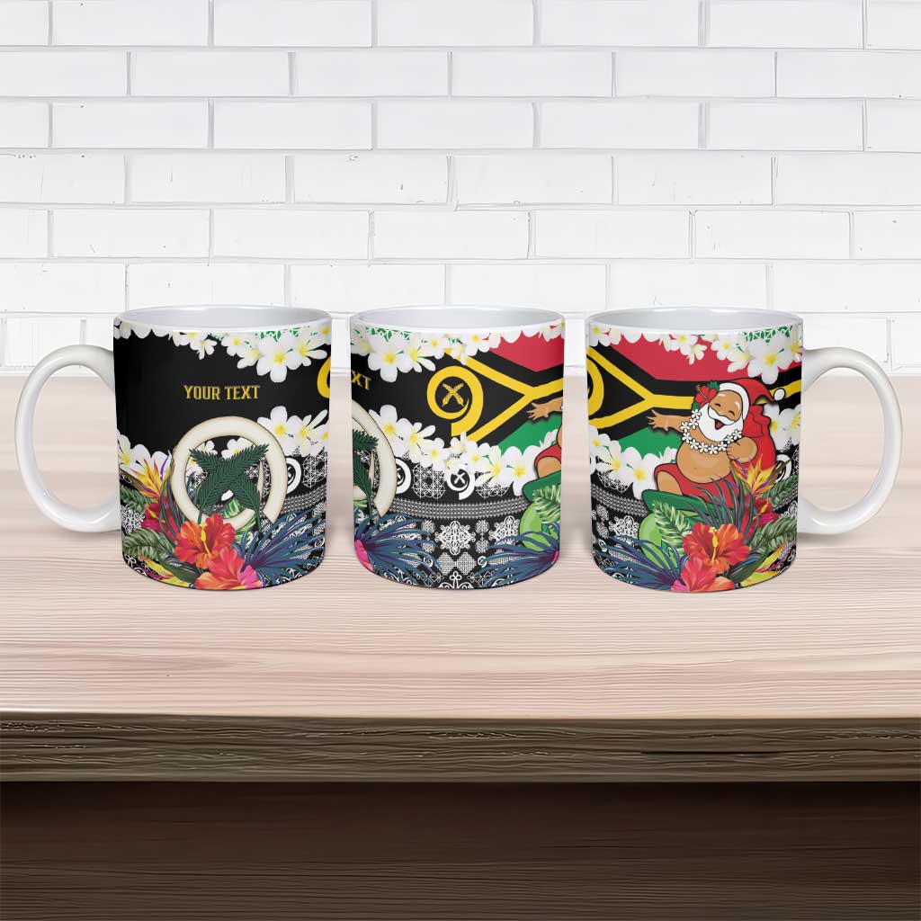 Personalised Vanuatu Joyeux Noel Ceramic Mug Proud To Be a Ni-Van Sand Drawing Art LT9 - Polynesian Pride