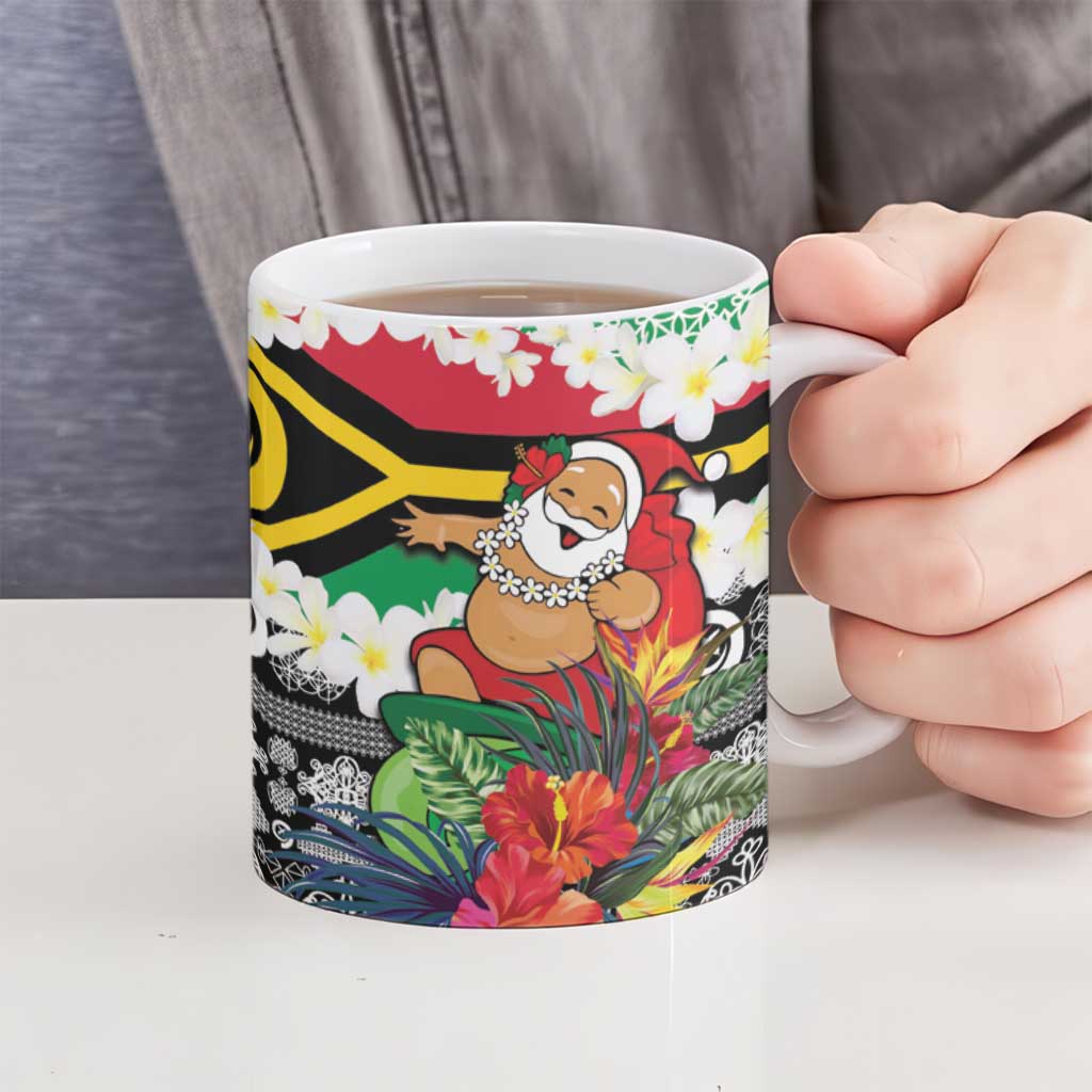 Personalised Vanuatu Joyeux Noel Ceramic Mug Proud To Be a Ni-Van Sand Drawing Art LT9 - Polynesian Pride