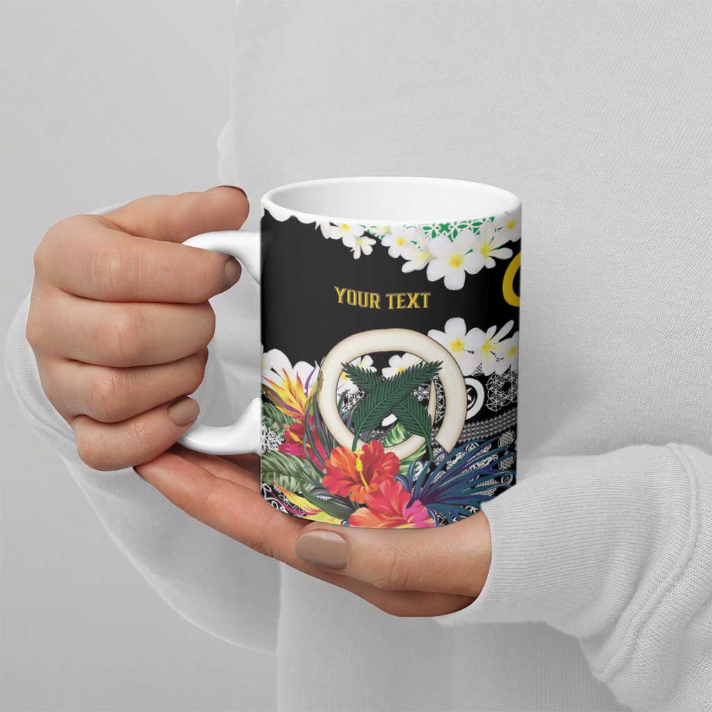 Personalised Vanuatu Joyeux Noel Ceramic Mug Proud To Be a Ni-Van Sand Drawing Art LT9 - Polynesian Pride