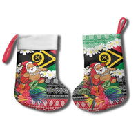 Personalised Vanuatu Joyeux Noel Christmas Stocking Proud To Be a Ni-Van Sand Drawing Art - Polynesian Pride