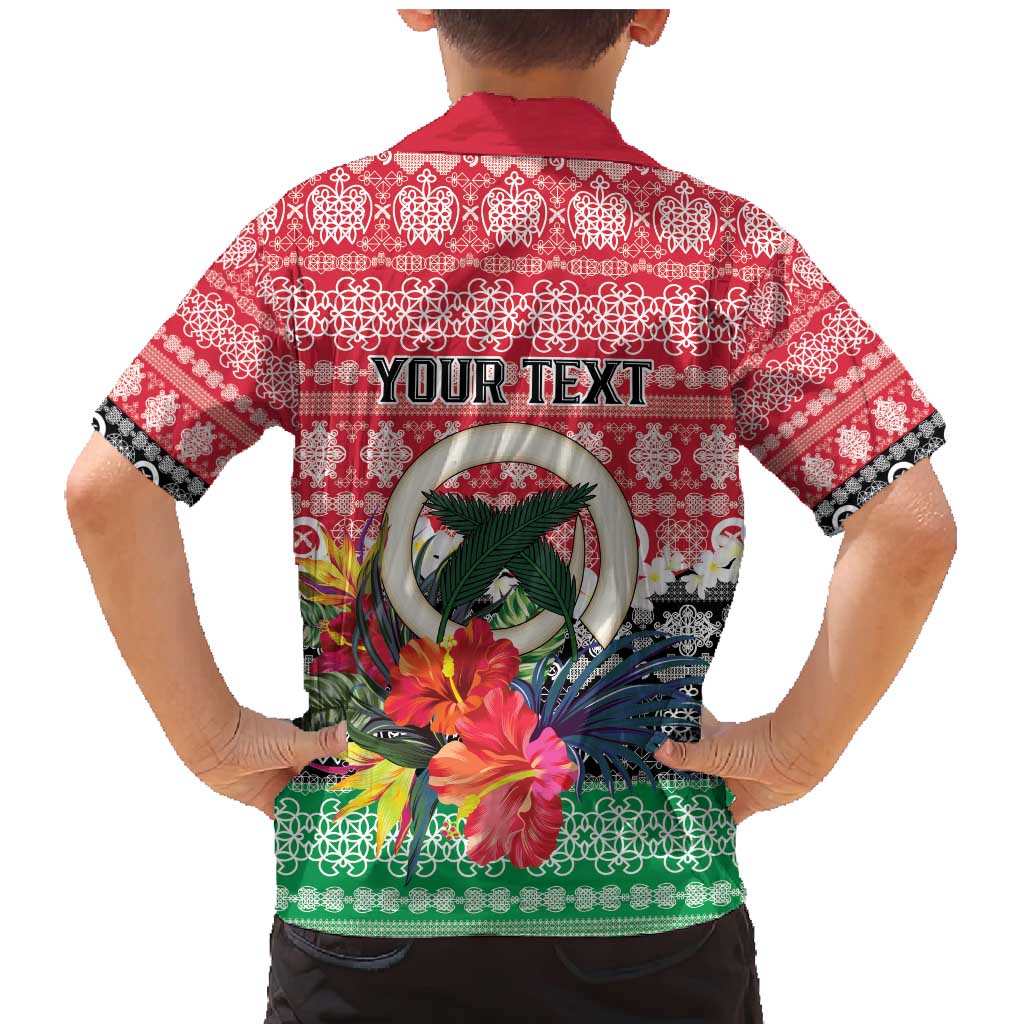 Personalised Vanuatu Joyeux Noel Family Matching Mermaid Dress and Hawaiian Shirt Proud To Be a Ni-Van Sand Drawing Art - Polynesian Pride