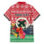 Personalised Vanuatu Joyeux Noel Family Matching Off The Shoulder Long Sleeve Dress and Hawaiian Shirt Proud To Be a Ni-Van Sand Drawing Art - Polynesian Pride