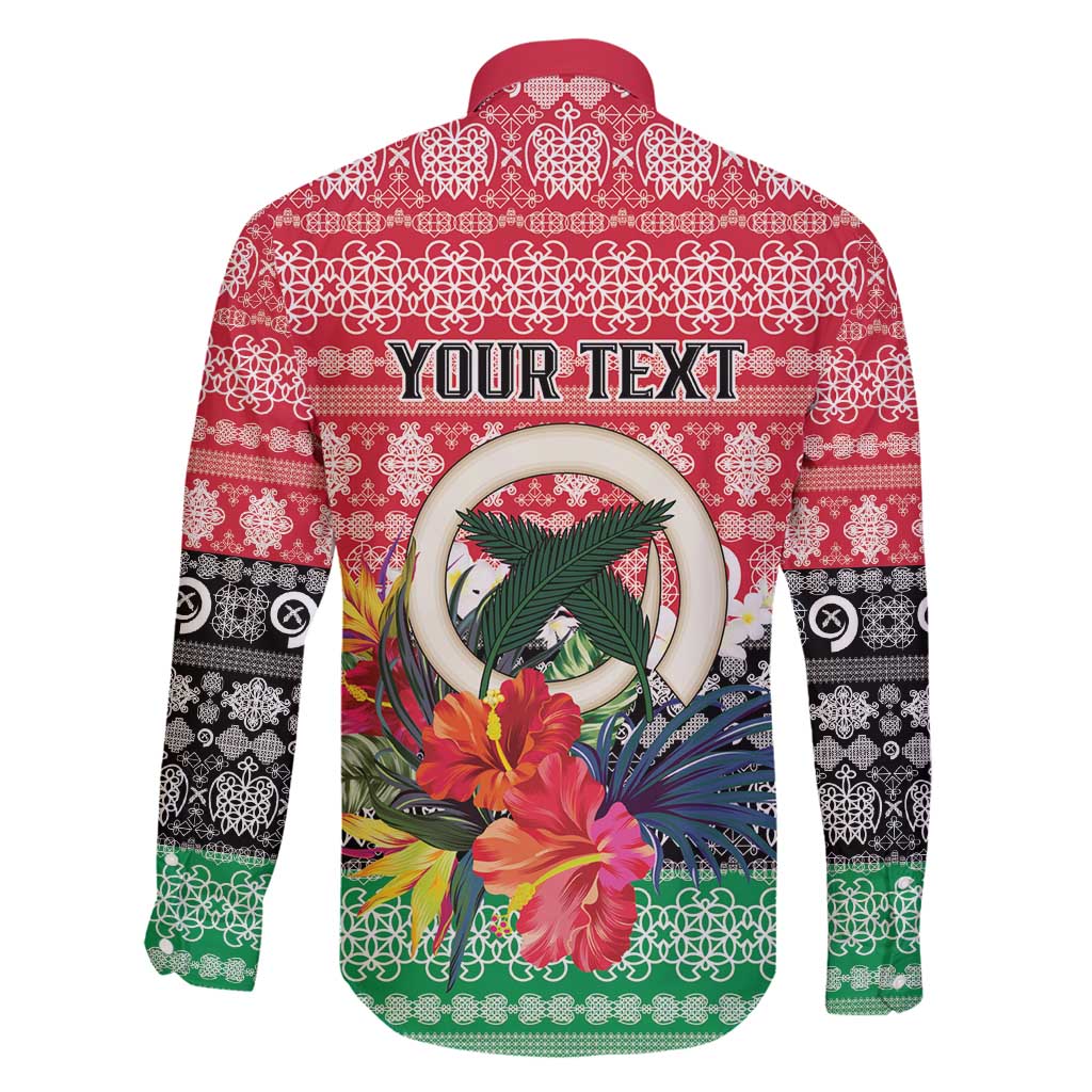 Personalised Vanuatu Joyeux Noel Family Matching Off Shoulder Maxi Dress and Hawaiian Shirt Proud To Be a Ni-Van Sand Drawing Art - Polynesian Pride