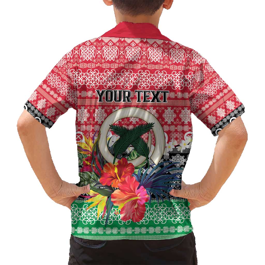 Personalised Vanuatu Joyeux Noel Family Matching Puletasi and Hawaiian Shirt Proud To Be a Ni-Van Sand Drawing Art - Polynesian Pride