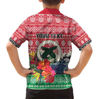 Personalised Vanuatu Joyeux Noel Family Matching Puletasi and Hawaiian Shirt Proud To Be a Ni-Van Sand Drawing Art - Polynesian Pride