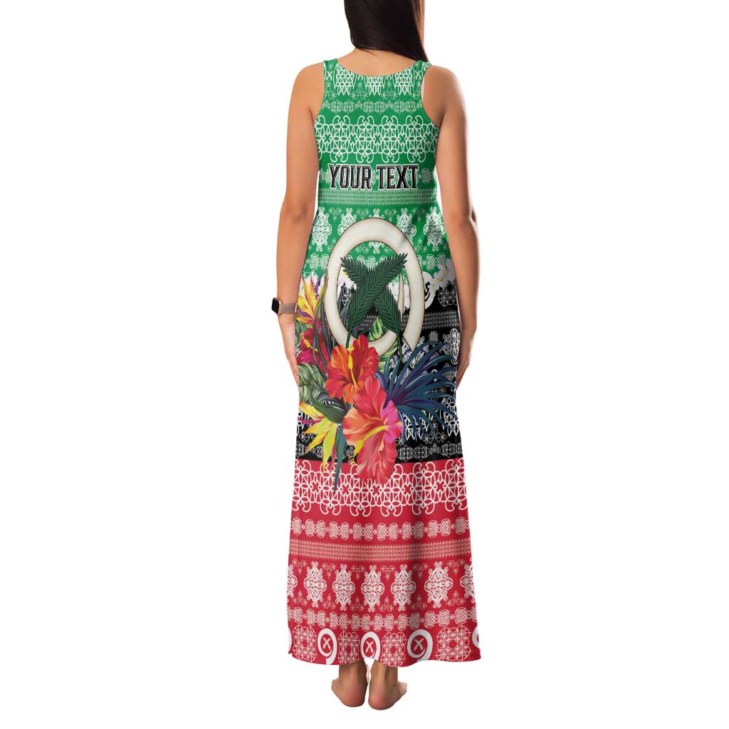 Personalised Vanuatu Joyeux Noel Family Matching Tank Maxi Dress and Hawaiian Shirt Proud To Be a Ni-Van Sand Drawing Art - Polynesian Pride