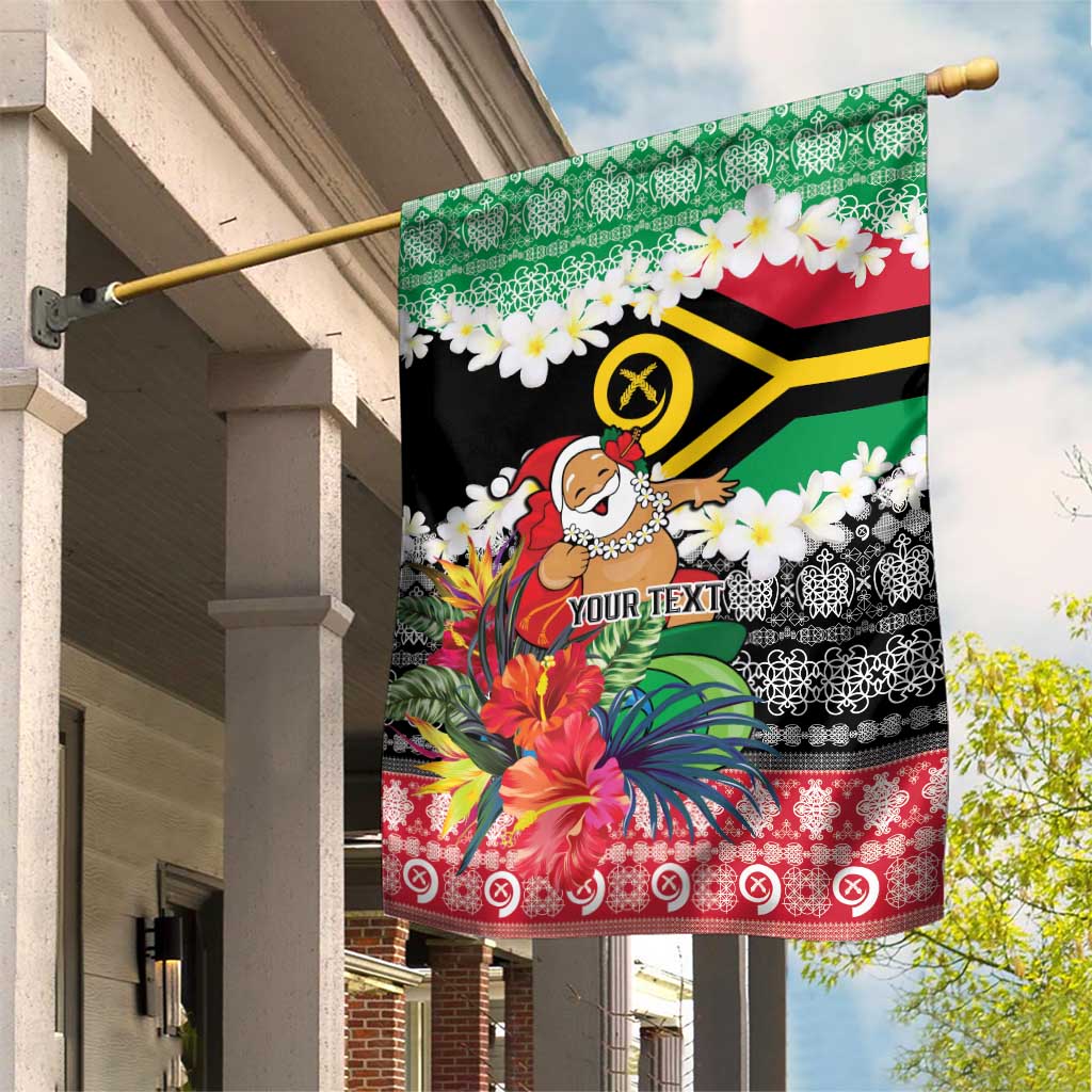 Personalised Vanuatu Joyeux Noel Garden Flag Proud To Be a Ni-Van Sand Drawing Art - Polynesian Pride