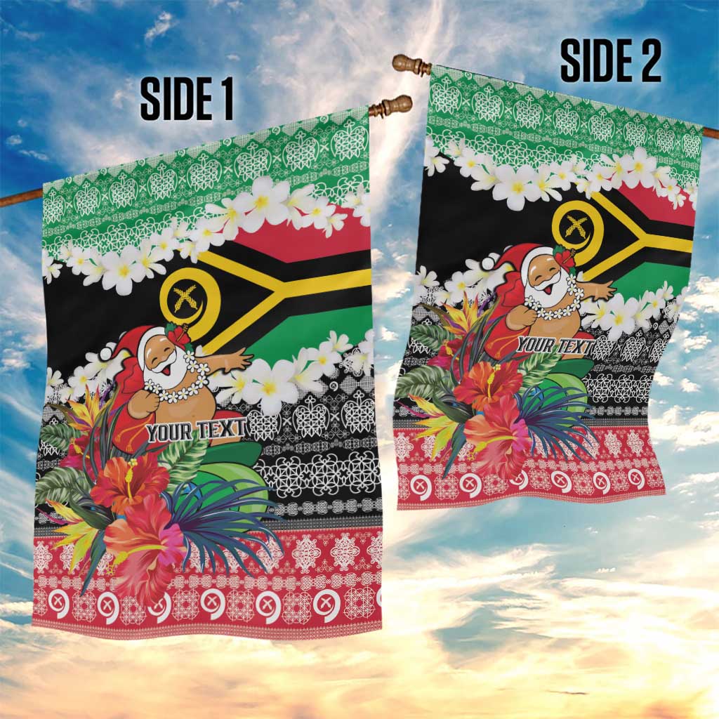 Personalised Vanuatu Joyeux Noel Garden Flag Proud To Be a Ni-Van Sand Drawing Art - Polynesian Pride