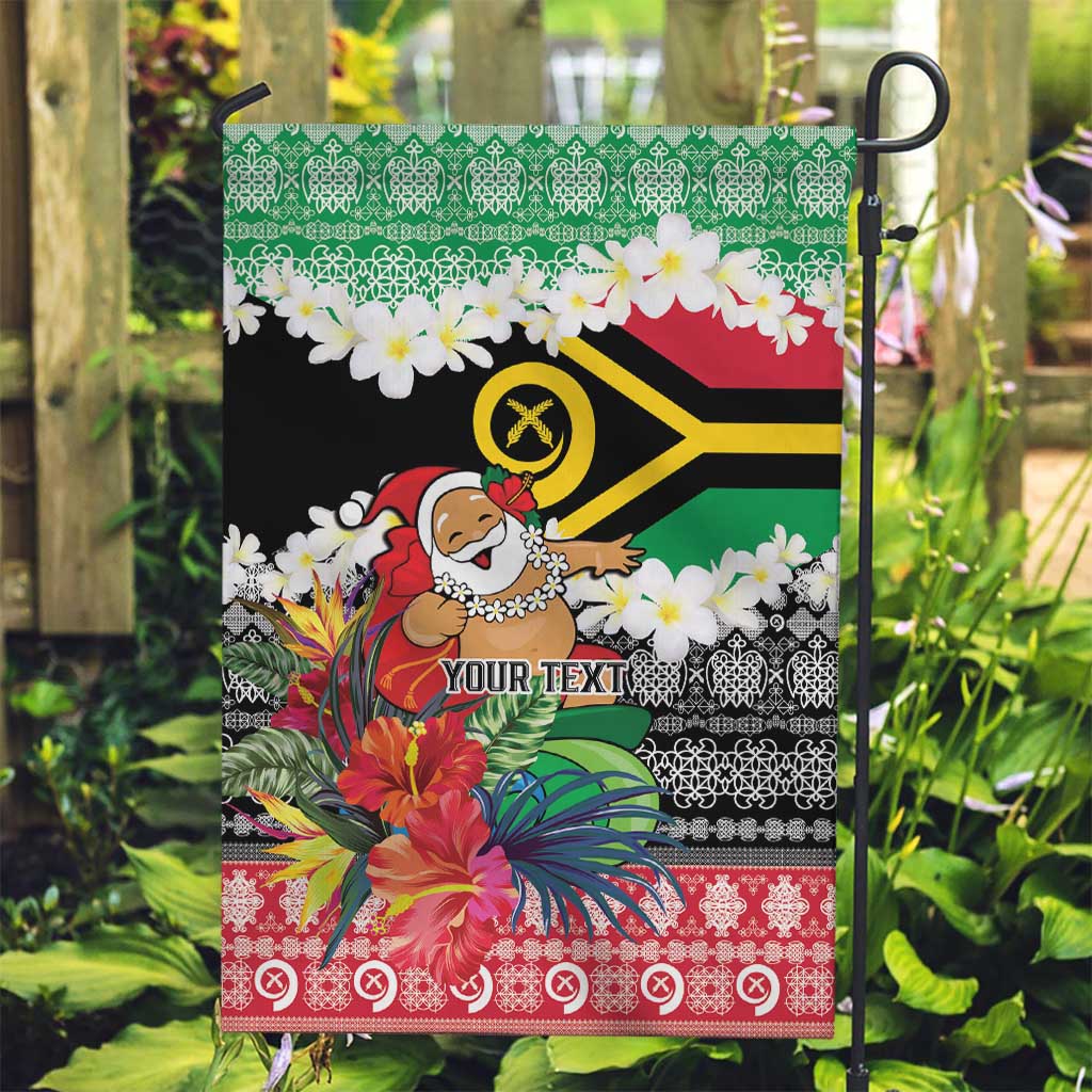 Personalised Vanuatu Joyeux Noel Garden Flag Proud To Be a Ni-Van Sand Drawing Art - Polynesian Pride