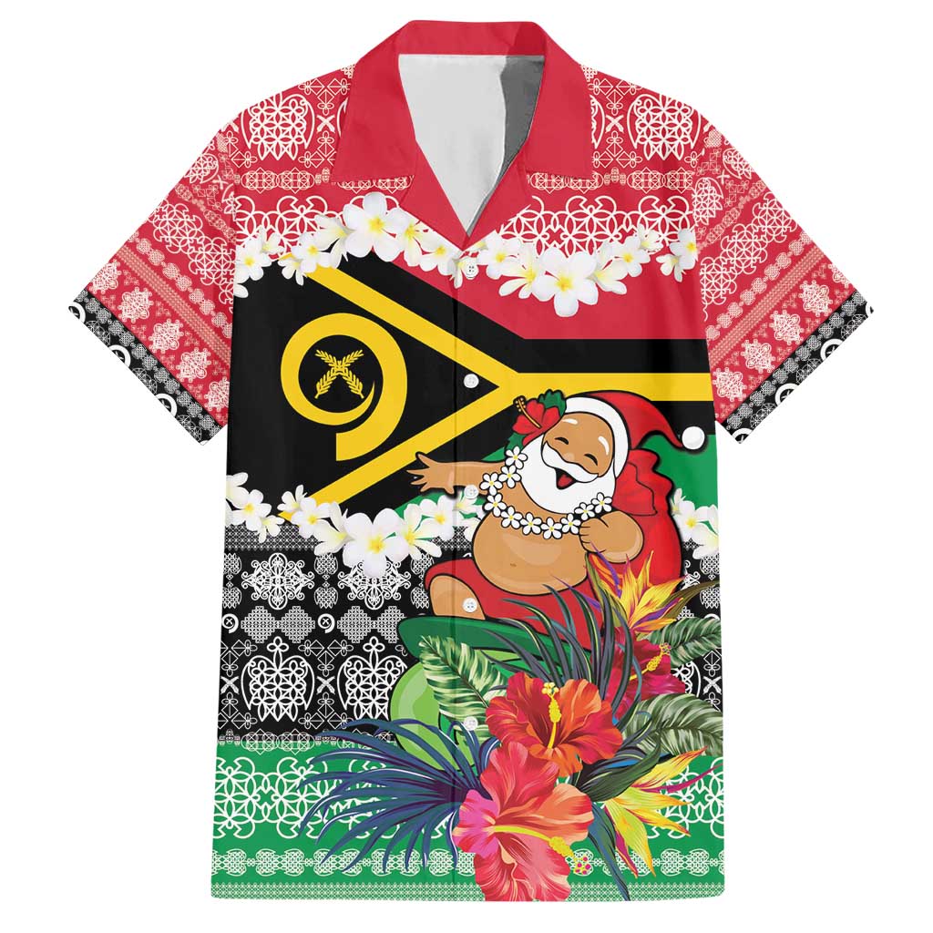 Personalised Vanuatu Joyeux Noel Hawaiian Shirt Proud To Be a Ni-Van Sand Drawing Art LT9 Red - Polynesian Pride