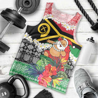 Personalised Vanuatu Joyeux Noel Men Tank Top Proud To Be a Ni-Van Sand Drawing Art - Polynesian Pride